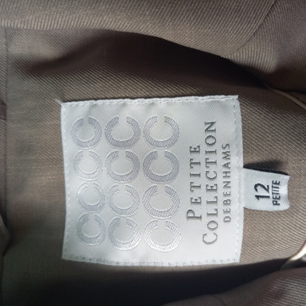 Size 12 Petite Collection Grey Smart Blazer Suit Jacket - Picture 6 of 9